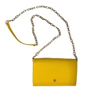 Tory Burch Emerson Chain Wallet Crossbody - Yellow